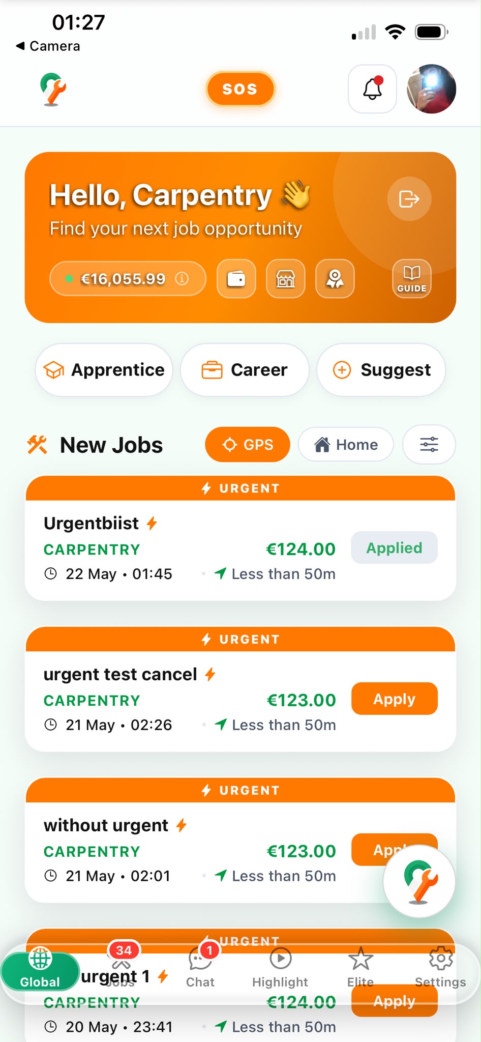 Tradesfind job feed
