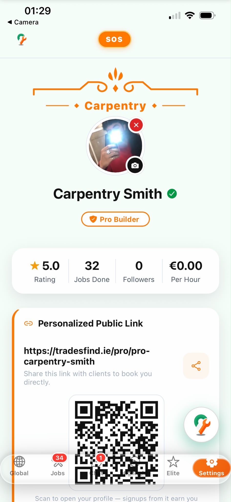 Tradesfind profile